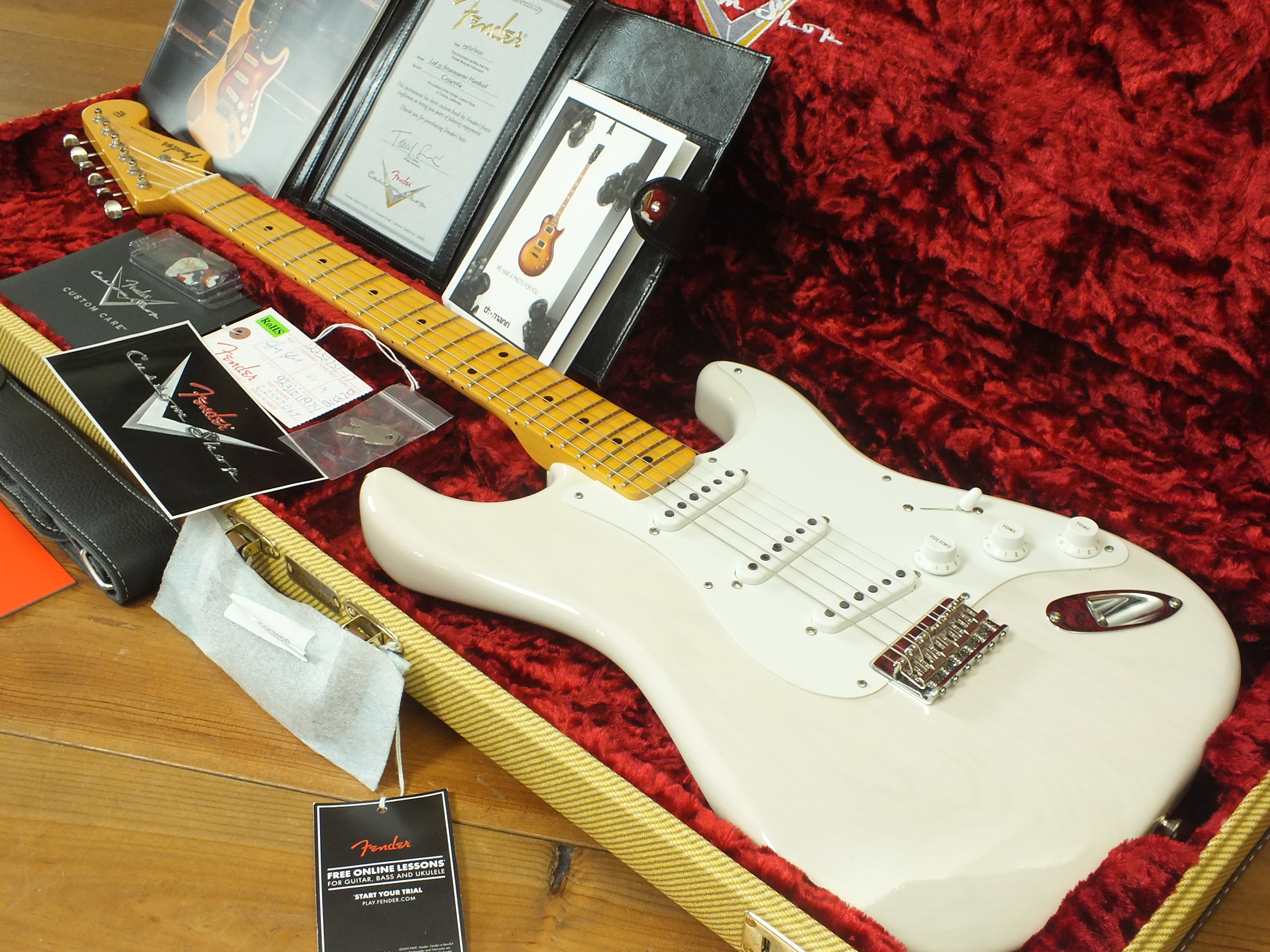 Fender Stratocaster Hardtail 1955 White Blonde Limited Edition Custom Shop 2020