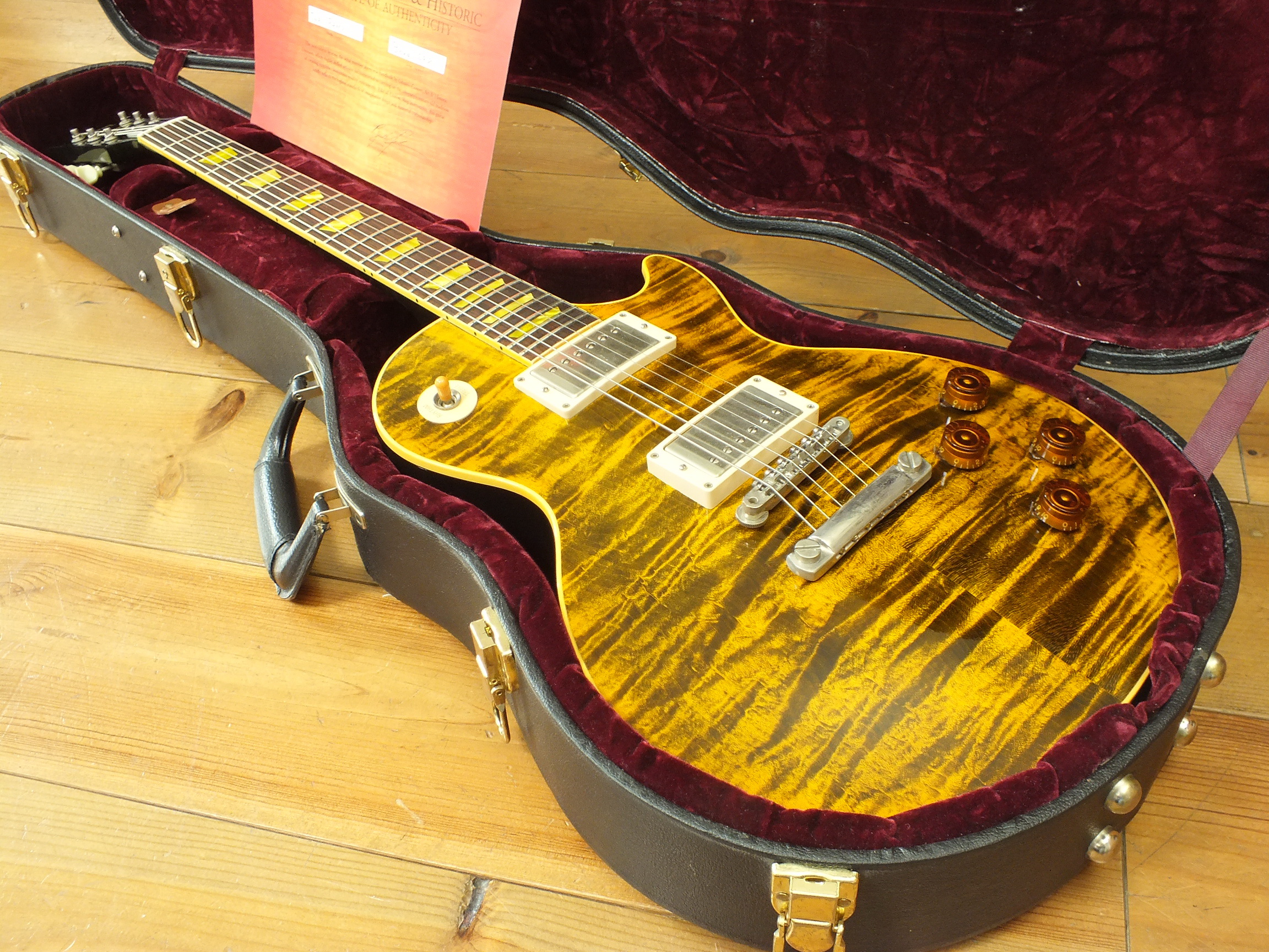 Gibson Les Paul Boneyard Green Tiger Joe Perry Signature Custom Shop