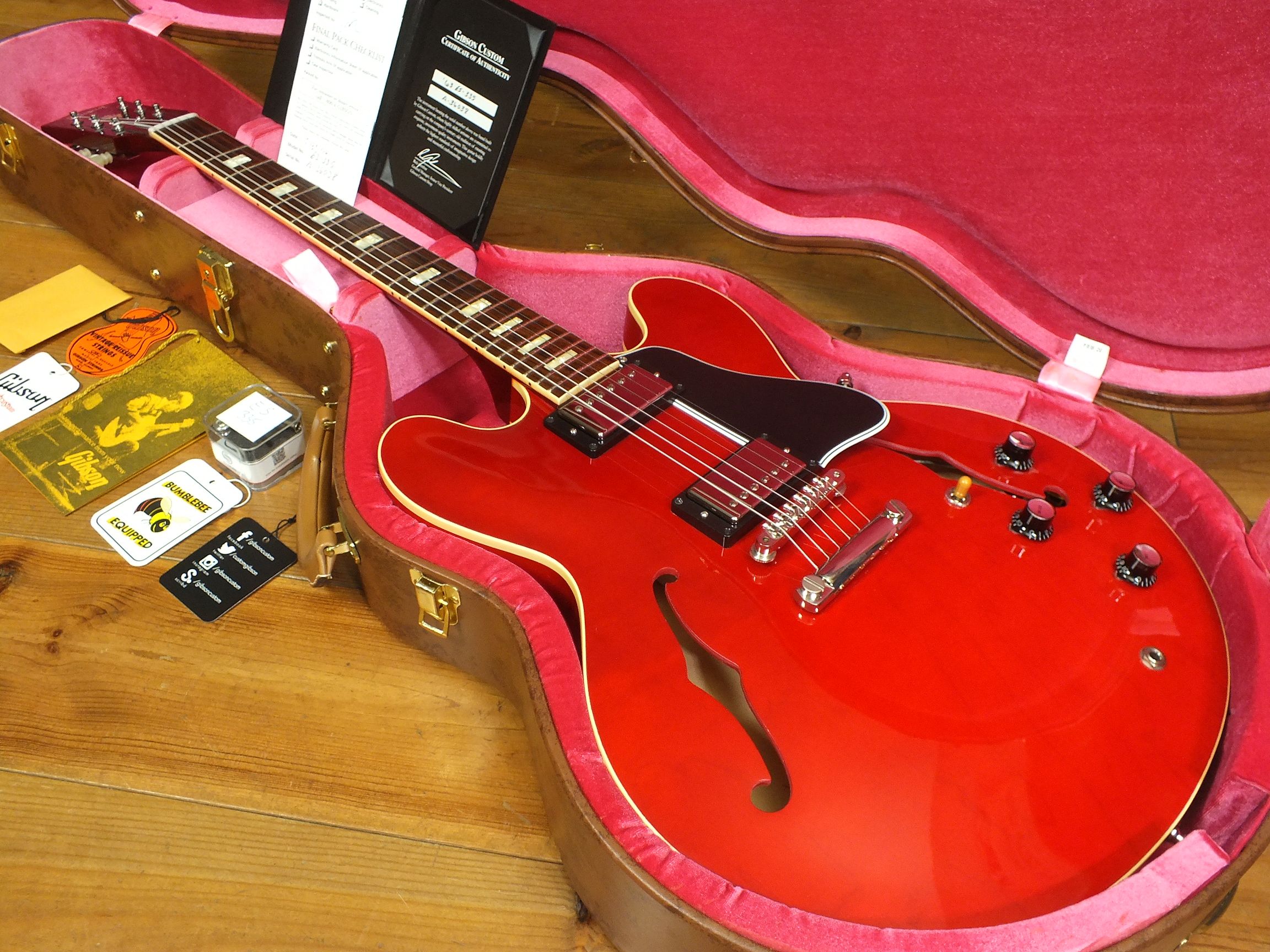 Gibson ES 335 Block Faded Cherry 1963 Reissue Nashville Custom Shop